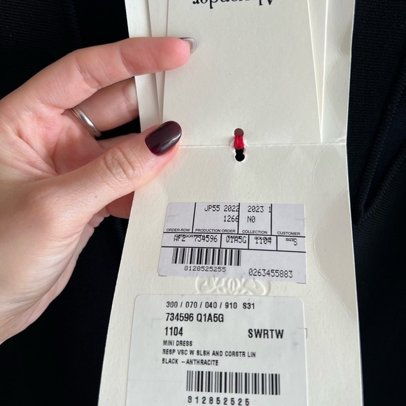 STUNNING NWT Alexander McQueen Black Mini Dress with White Accents - Picture 4 of 6